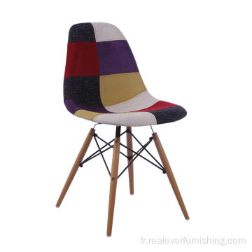 réplique de chaise rembourrée eames dsw patchwork